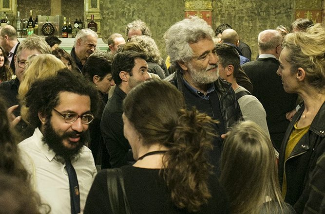 Manik Katyal talking to Allesia Glaviano, Editor - Vogue Italia at Pric Pictet party in Paris, France.