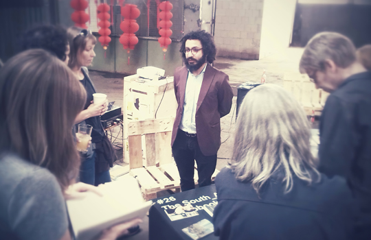 Manik Katyal presenting a selection of photo books from Asia at The PhotoBook Museum, Cologne, Germany